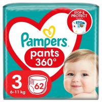 Pampers Pants Pieluchomajtki, rozmiar 3, 62 szt, 6kg-11kg