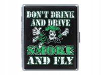 PAPIEROŚNICA METALOWA Z ZABAWNYM NADRUKIEM