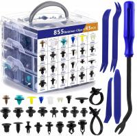 900 sztuk spinki klipsy kołki do auta tapicerki samochodowe 5x narzędzia