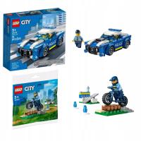 LEGO CITY RADIOWÓZ SAMOCHÓD POLICYJNY POLICJA 60312 + ROWER POLICYJNY 30638