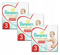 PAMPERS PREMIUM CARE Pants Pieluchomajtki rozmiar 3 3x70szt 6-11kg