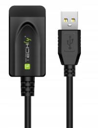 Przedłużacz aktywny Techly USB 2.0 A-A M/F 20 m