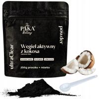 WĘGIEL AKTYWNY Z KOKOSA PROSZEK 250G + MIARKA AKTYWOWANY PREMIUM kokosowy