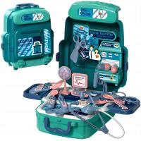 DUŻY ZESTAW LEKARSKI W PLECAKU DLA DZIECI MAŁY DOKTOR LEKARZ + AKCESORIA