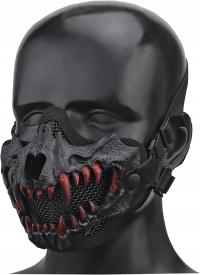 Airsoft maska siatkowa pó?twarz oddychaj?ca taktyczna maska czaszki do