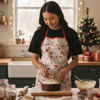 Fartuch Świąteczny Kuchenny Na Święta Prezent Fartuszek Mikołaj Renifer
