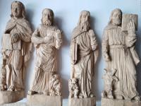 4 APOSTOŁÓW RĘKODZIEŁO RZEŹBA LIPOWA ręcznie rzeźbiona