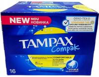 Tampony TAMPAX Compak x16 REGULAR Insertion DOUBLE