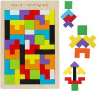 ТЕТРИС ГОЛОВОЛОМКА ДЕРЕВЯННЫЕ БЛОКИ МОНТЕССОРИ БЛОКИ 3D ИГРА-ГОЛОВОЛОМКА