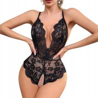 Кружевное эротическое нижнее белье, черное сексуальное боди, корсет с дыркой, сексуальное