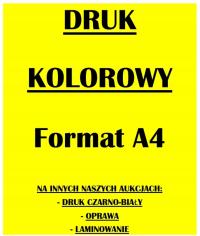 DRUKOWANIE KOLOROWE , Format A4 , 5 stron A4