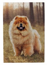 PUZZLE układanka z PSEM CHOW CHOW 120 elementów 20x30 cm UKŁADANIE
