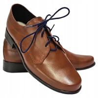 Buty komunijne dla chłopca brąz brązowe obuwie do komunii komunia OM19-33
