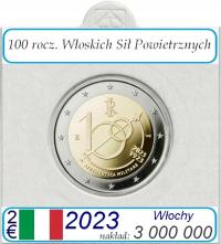 2 euro Włochy Włoskie Siły Powietrzne 2023 + holder