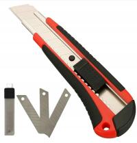 NÓŻ DO TAPET METALOWE PROWADZENIE TAPAECIAK NOŻYK 18mm + 3 OSTRZA ZAPASOWE