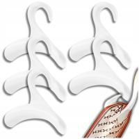 Wieszak Biały Plastikowy 5szt Zestaw Na Torebki Torby Do Szafy Wieszaki