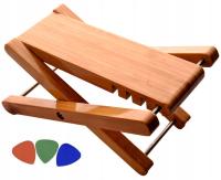 DREWNIANY PODNÓŻEK GITAROWY / DO GITARY / GITARZYSTY +KOSTKI