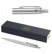 Шариковая ручка PARKER Jotter Silver для подарка гравер любой с посвящением