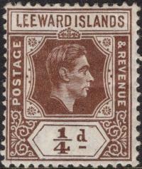 kol.bryt.Leeward Islands KGVI 1/4 d.czysty *