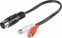 Goobay AVK 102-020 0.2m 0,2 m 5-pin DIN 2 x RCA Czarny