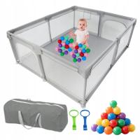 KOJEC DZIECIĘCY XXL 180X200 PLAC ZABAW DLA DZIECKA PIŁECZKI + TORBA BASEN