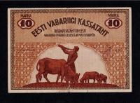 ESTONIA 10 MARKA 1919 Pick#46d F/VF RZADKI
