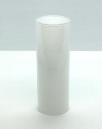 szklana biała gilza osłonka świeczka rurka h8 25mm