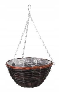 Плетеная цветочная подвесная корзина 28X28X15 / 50 см