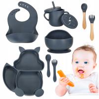 СИЛИКОНОВАЯ ПОСУДА НАБОР ДЛЯ КОРМЛЕНИЯ ДЛЯ МЛАДЕНЦЕВ БЕЛКА 9 EL