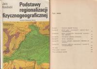 PODSTAWY REGIONALIZACJI FIZYCZNOGEOGRAFICZNEJ