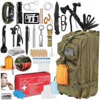 Zestaw Awaryjny Ewakuacyjny Plecak z Wyposażeniem Survivalowy XL + Apteczka