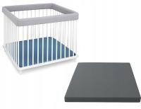 MATERAC PIANKOWY DLA DZIECI DO KOJCA SZARY 100X100CM