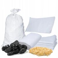 Worek na ZBOŻE PASZE WĘGIEL GRUZ polipropylenowy 65x105cm biały 50 kg