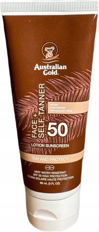 Australian Gold Face+ SPF 50 88 ml krem do twarzy z samoopalaczem