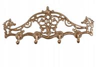 Złoty Ażurowy Wieszak w Stylu Secesji - Barokowy Retro Akcent