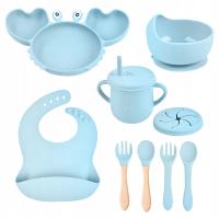СИЛИКОНОВЫЕ ПОСУДА НАБОР НАБОР 9 EL СИЛИКОНОВЫЕ ДЛЯ ДЕТЕЙ МЛАДЕНЦЕВ