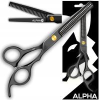 Profesjonalne Nożyczki Degażówki Fryzjerskie do Włosów i Brody, Stal Alpha