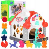 ZABAWKA EDUKACYJNA KOSTKA DOMEK INTERAKTYWNY GRAJĄCY SORTER PIANINKO