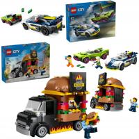 ZESTAW LEGO City 60404 Ciężarówka z hamburgerami + 60415 Pościg radiowozu