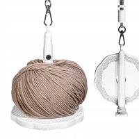 Przenośny uchwyt na włóczkę kordonek do szydełkowania - MARBLE WHITE