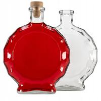 Бутылка графин для подарка настойки виски вино сок стеклянный медальон 500 мл