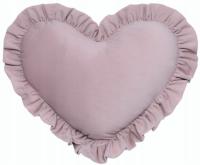 PODUSZKI DEKORACYJNE SERCE Z FALBANKĄ VELVET