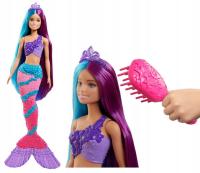 Кукла Барби DREAMTOPIA милая русалка с длинными волосами для расчесывания GTF39