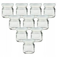 Стеклянная банка 40 мл с белой крышкой TO43 10шт.