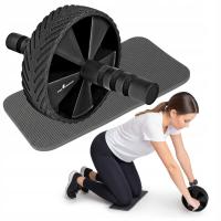 KÓŁKO ROLLER DO ĆWICZEŃ MIĘŚNI BRZUCHA AB WHEEL SOLIDNE MOCNE ABS + MATA
