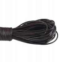 SZNUROWADŁA skórzane CZARNE 500 cm rzemień sznurek ze skóry