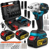 Klucz Udarowy/Wkrętarka Bezszczotkowa 3w1 - Bezprzewodowy, Akumulator i Bity w Zestawie
