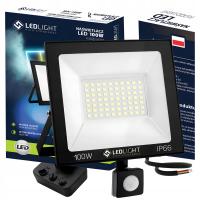 Naświetlacz LED Asato 100 W czarny z czujnikiem ruchu IP66 9500 lm