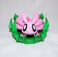 Axolotl Figurka 3D – Różowy Płaz w Zielonych Wodorostach! Multivers3D