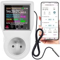 Термостат розетки 3600 Вт регулятор WiFi счетчик 16А ваттметр TUYA